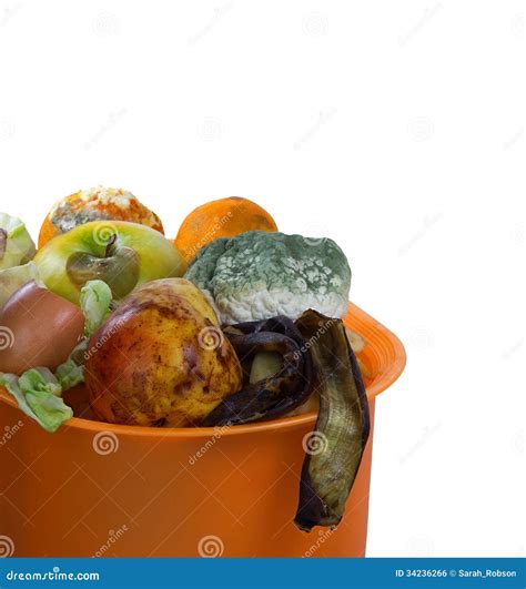 Fruits and Vegetables Ready for Compost. Isolated. Stock Photo - Image ...