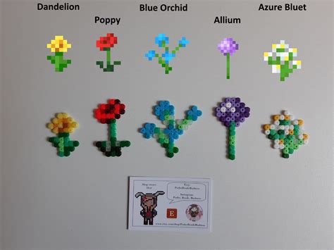 Minecraft Blumen: Pusteblume, Mohnblume, Blaue Orchidee, Allium ...