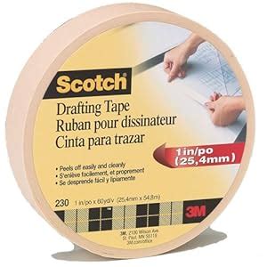 Scotch 230 Architects Drafting Tape for Technical Drawing - 1 Roll - 25 mm x 54.8 m: Amazon.co ...