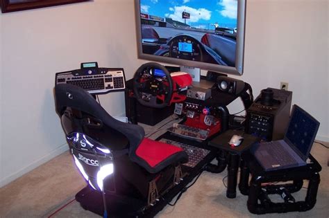 Nice looking Sim Racing setup | Racing, Sims, Game room