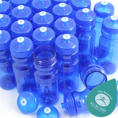 Rolling Sands BPA-Free 24 Ounce Blue Water Bottles, Bulk 100 Pack, Made in USA - Walmart.com ...