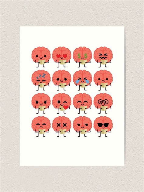 "Brain Emoji " Art Print by HippoEmo | Redbubble