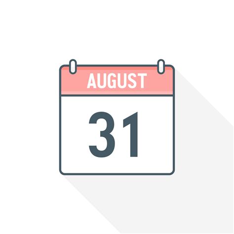 31st August calendar icon. August 31 calendar Date Month icon vector illustrator 17188188 Vector ...