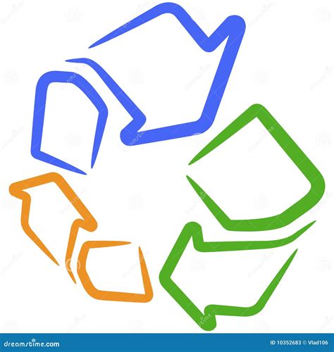 Vector recycle sign. stock vector. Illustration of elements - 10352683