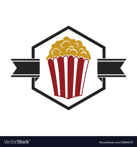 Popcorn logo Royalty Free Vector Image - VectorStock