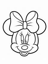 Minnie Mouse Face Coloring Page sketch template