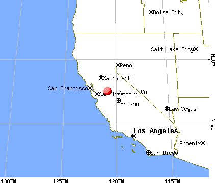 Turlock California Map ~ ANONYMOUS AM