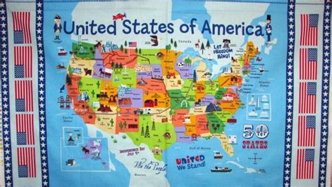 USA Map With Landmarks | Printable Map Of USA