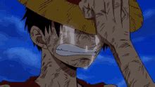 Crying Anime One Piece Luffy GIF | GIFDB.com