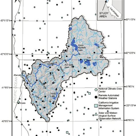 Map of Klamath River Basin, Klamath River study area below Irongate... | Download Scientific Diagram