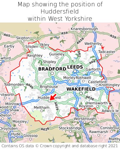 Where is Huddersfield? Huddersfield on a map