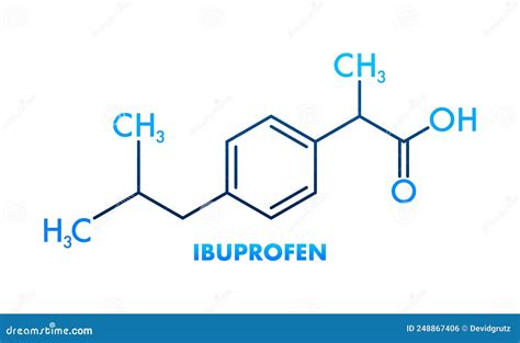 Ibuprofen Formula. Concept of Medicine and Pharmacy Stock Vector - Illustration of molecular ...