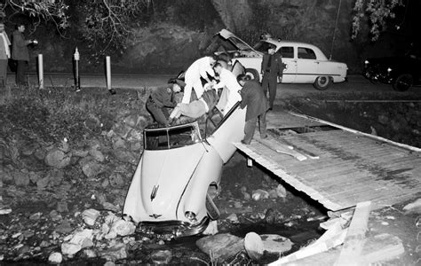 Aftermath of a car crash - Topanga Canyon, Calif., 1952 : TheWayWeWere