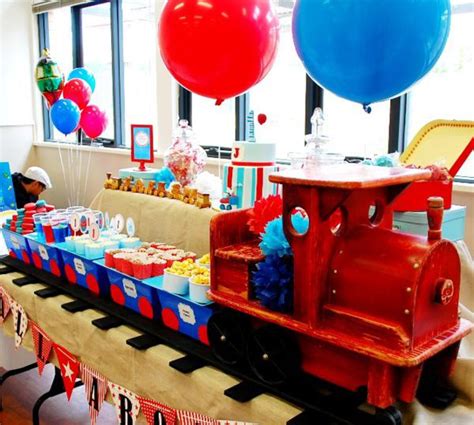 Kara's Party Ideas Train Boy Themed Birthday Party Planning Ideas Decorations