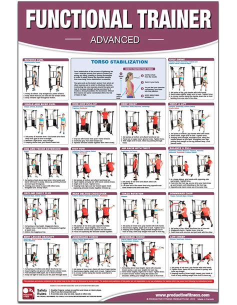 Functional Institutional/Home Gym Poster/Chart- Advanced - Functional ...