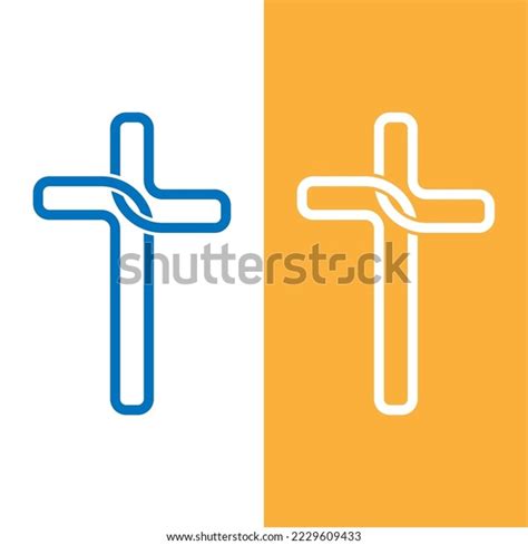 Jesus Logo Design Cross Symbol Christian Stock Vector (Royalty Free ...