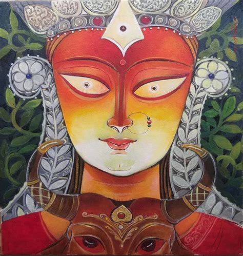 Devi Durga face | Durga Painting | Gallery of Gods