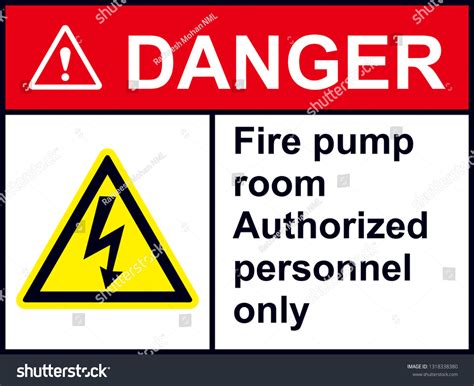 Fire pump room sign - Royalty Free Stock Vector 1318338380 - Avopix.com