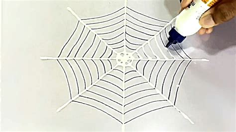 How To Make A Simple Spider Web At Home - YouTube