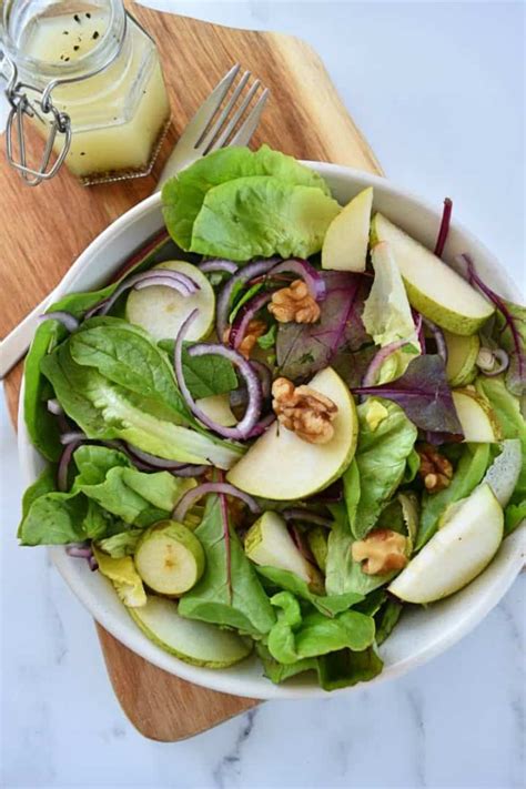 Easy Pear and Walnut Salad - Hint of Healthy