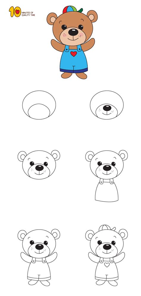 How to Draw a Teddy Bear Step by Step for Kids | Teddy bear drawing, Teddy bear drawing easy ...