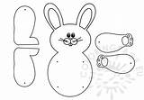 Rabbit puppet Template  Coloring Page sketch template
