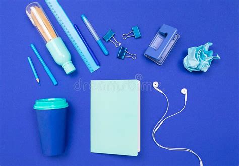 Minimalist Office Supplies for an Office Employee for a Desktop Screensaver Stock Photo - Image ...