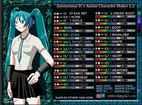 ANIME CHARACTER MAKER MIKU BY JEDI ONE D3E2UHB - Cartoon and Anime