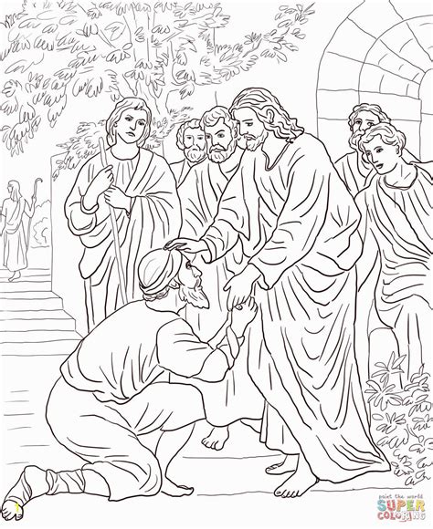 Jesus Heals 10 Lepers Coloring Page | divyajanan