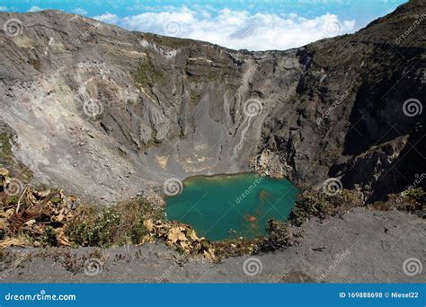 Irazu Volcano in Costa Rica Crater Lake Stock Photo - Image of irazu ...