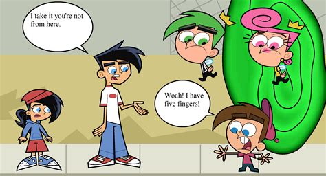 Timmy noticing the difference between his world and Danny Phantom's. | Danny phantom, The fairly ...