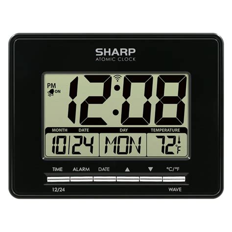 Sharp Atomic Desktop Clock, Atomic Accuracy, Time/Date/Temperature, SPC932 - Walmart.com ...