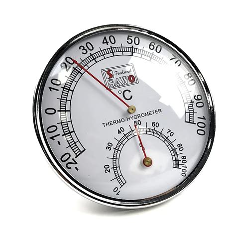 Sauna Thermometer Stainless Steel Case Steam Sauna Room Thermometer Hygrometer Sauna Used-in ...