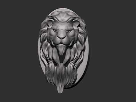 Lion Head Sculpture 3D Model 3D printable STL - CGTrader.com