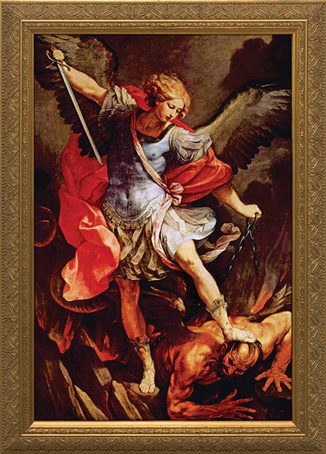 St. Michael the Archangel - Gold Framed Art - Catholic to the Max ...