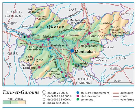 Carte du Tarn-et-Garonne - Tarn-et-Garonne carte du département 82