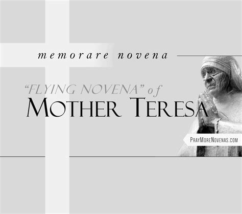 MEMORARE NOVENA PRAYERS - "Flying Novena" of Mother Teresa - Pray More Novenas - Novena Prayers ...