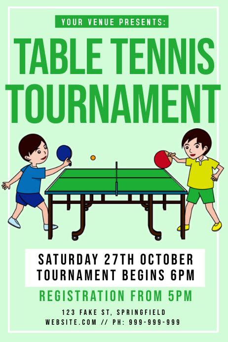 Table Tennis Poster Template | PosterMyWall