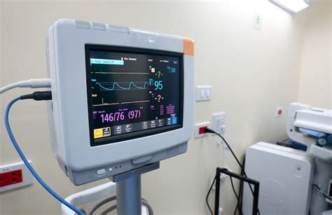 Premium Photo | Heart rate monitor at patient room, A medical monitor ...