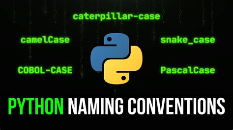 Python Case Types and Naming Conventions - YouTube