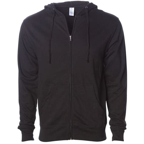 Independent Trading Midweight Zip Hoodie Black