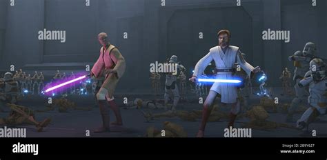 STAR WARS: THE CLONE WARS, from left: Jedi Mace Windu (voice: Terrence ...