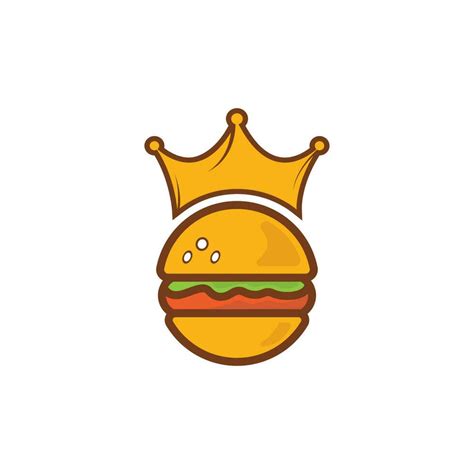 Burger king vector logo design. Burger with crown icon logo concept. 11474795 Vector Art at Vecteezy