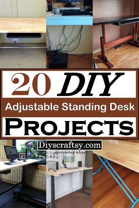 20 DIY Adjustable Standing Desk Projects - DIYsCraftsy