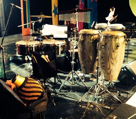 Percussion set on stage | Percusión, Percusiones, Congas