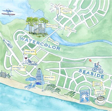 Watercolor Resort Map