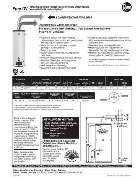 Rheem Water Heater 40 Gallon Manual - ZTech