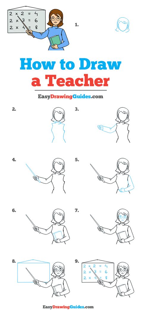 How to draw a teacher – Artofit