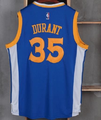 Kevin Durant Jersey Golden State Warriors 35 Blue Sewn Swingman ...