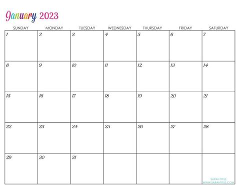 Custom Editable 2023 Free Printable Calendars | Free printable calendar, Editable calendar ...